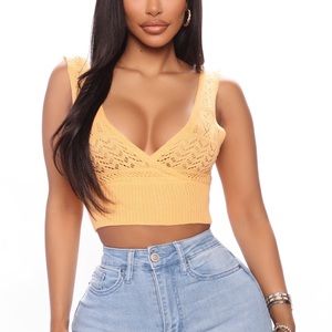 Peach Crochet Top